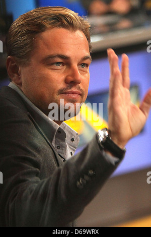 Leonardo DiCaprio Celebrities at ABC Studios for 'Good Morning America' New York City USA Mr Stock Photo