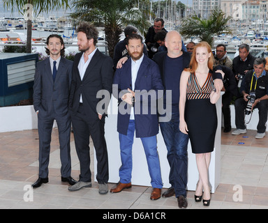 Shia Labeouf, Jason Clarke, Tom Hardy, John Hillcoat, Jessica Chastain  'Lawless' photocall during the 65th Annual Cannes Film Festival Cannes,  France - 19.05.12 Stock Photo - Alamy