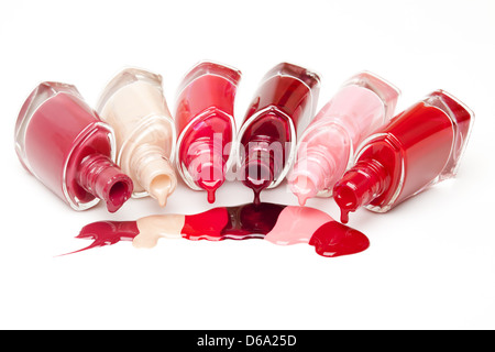spilled red paint isolated on white background Stock Photo: 81792289 ...