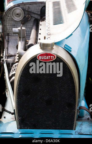 Radiator and badge from a classic Bugatti Type 35 Stock Photo