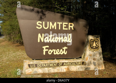 Sumter National Forest sign Whitmire SC USA Stock Photo