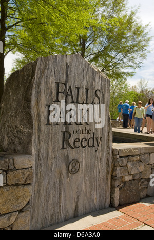 Falls Park on the Reedy Greenville South Carolina USA. Stock Photo