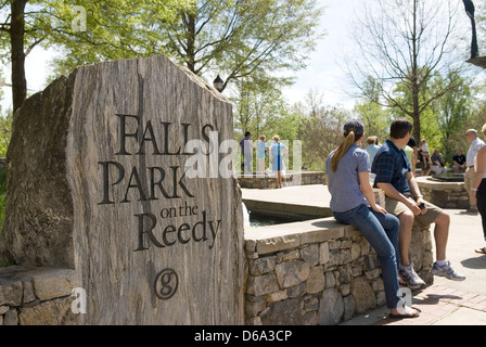 Falls Park on the reedy Greenville SC USA. Stock Photo