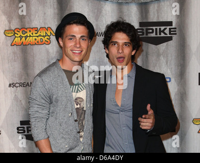 Colton Haynes, Tyler Posey Spike TV's Scream Awards 2011- Arrivals Los Angeles, California - 15.10.11 Stock Photo