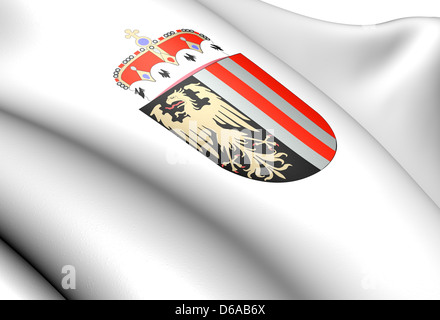 Upper Austria coat of arms. Close up. Stock Photo