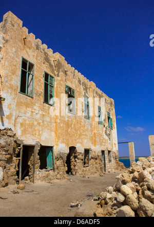 Ruined Ottoman Coral Buildings, Suakin, Sudan Stock Photo