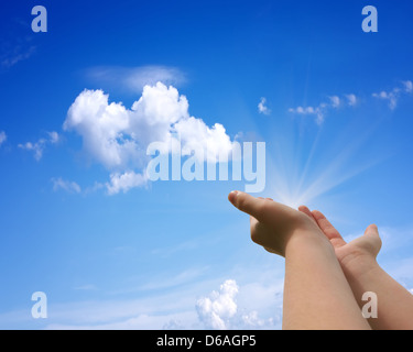 Helping hands Stock Photo