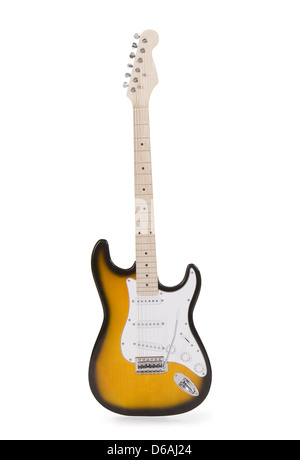 Electric guitar isolated on white Stock Photo