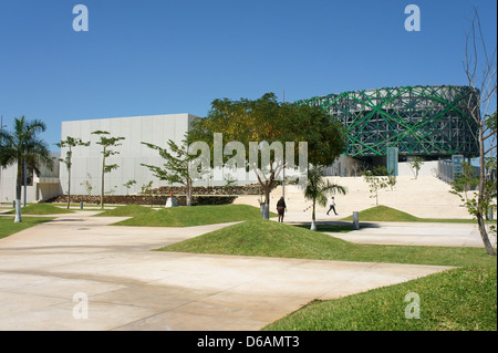 Exterior of the new Gran Museo del Mundo Maya de Merida or Grand Museum of the Mayan World in Merida, Yucatan, Mexico Stock Photo