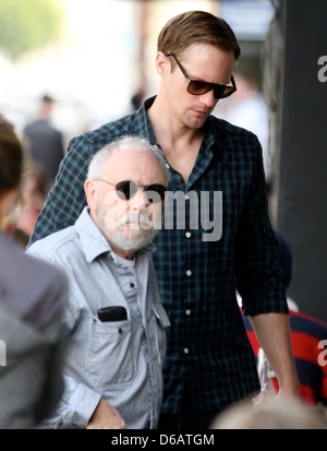 Alexander Skarsgard arriving at Joan's on Third to have lunch with friends Los Angeles California Stock Photo