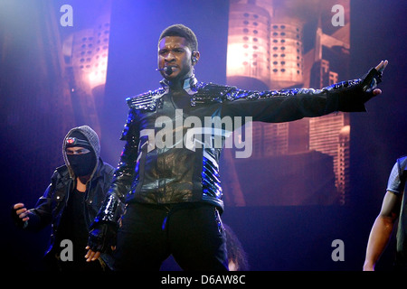 Usher performing a sold out concert at the Ahoy stadium Rotterdam, The Netherlands - 01.03.11 Stock Photo