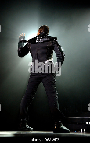 Usher performing a sold out concert at the Ahoy stadium Rotterdam, The Netherlands - 01.03.11 Stock Photo