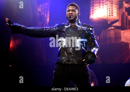 Usher performing a sold out concert at the Ahoy stadium Rotterdam, The Netherlands - 01.03.11 Stock Photo