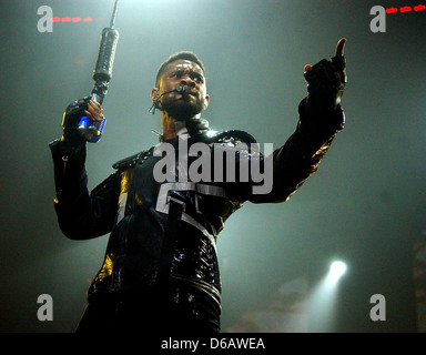 Usher performing a sold out concert at the Ahoy stadium Rotterdam, The Netherlands - 01.03.11 Stock Photo