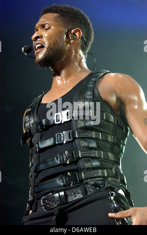 Usher performing a sold out concert at the Ahoy stadium Rotterdam, The Netherlands - 01.03.11 Stock Photo