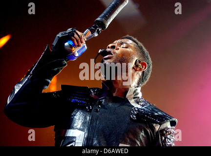 Usher performing a sold out concert at the Ahoy stadium Rotterdam, The Netherlands - 01.03.11 Stock Photo