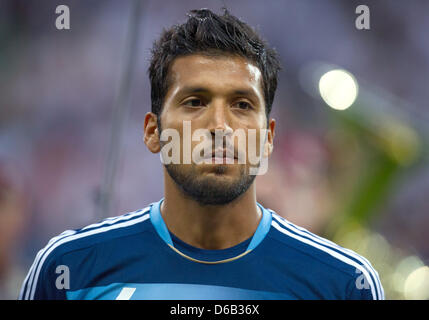 Argentina's Ezequiel Garay during the friendly soccer match Germany against Argentina at the Commerzbank-Arena in Frankfurt/ Main, Germany, 15 August 2012. Photo: Uwe Anspach dpa/lhe Stock Photo