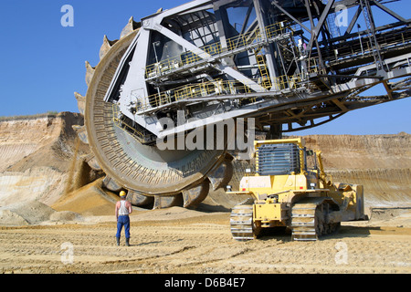 opencast,bucket excavator,mining,bucket wheel excavator Stock Photo