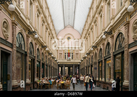 Galeries Royales Saint-Hubert, Brussels, Belgium Stock Photo