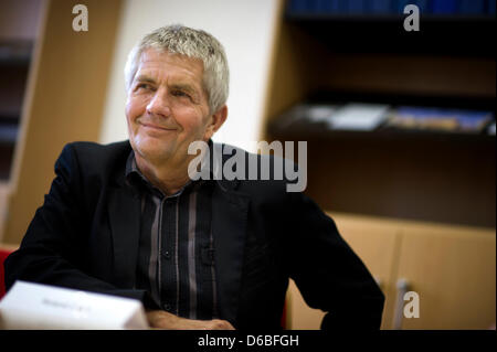 German Commissioner for Stasi Files (BStU), Roland Jahn, visits the memorial site Bautzner Strasse and gives a press conference in Dresden, Germany, 30 August 2012. Jahn talked about the memorial site's history and the plans for its future. Photo: ARNO BURGI Stock Photo