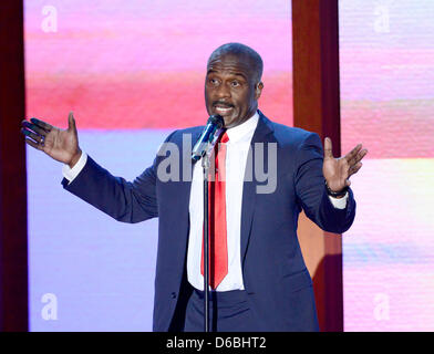 Bebe Winans performs at the 2012 Republican National Convention in Tampa Bay, Florida on Thursday, August 30, 2012. .Credit: Ron Sachs / CNP.(RESTRICTION: NO New York or New Jersey Newspapers or newspapers within a 75 mile radius of New York City) Stock Photo