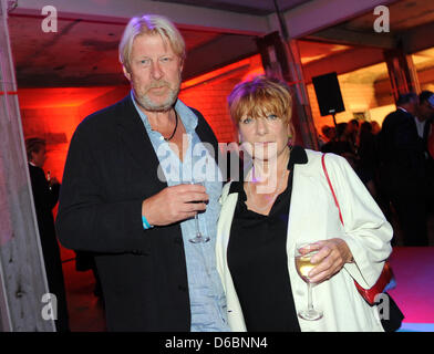 Swedish actor Rolf Lassgård and German actress Hannelore Hoger attend Medianight '12 in Berlin, Germany, 03 September 2012. The Medianight 12 is an event connected to the International Media Congress. Photo: Britta Pedersen Stock Photo