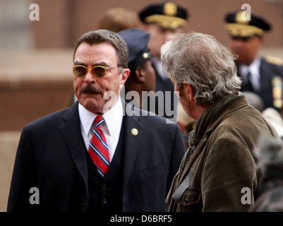 Tom Selleck Filming On The Set Of The Television Show 'Blue Bloods' New ...