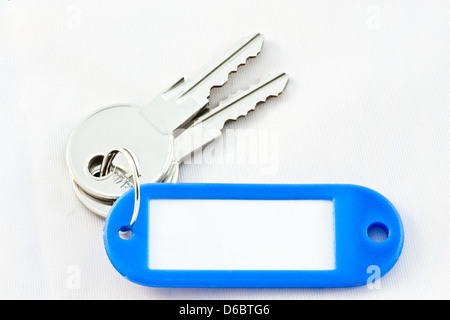 Blank tag and keys Stock Photo