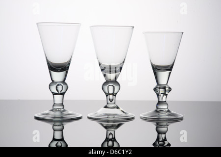 17th and 18th Century English style drinking vessels (or glasses) not antique Stock Photo