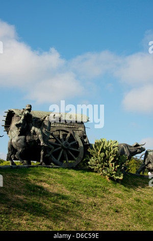 Uruguay, Montevideo, Battle Park (Parque Jose Battle y Ordonez). Famous sculpture, La Carreta. Stock Photo