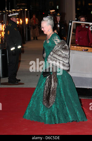 Queen Margrethe of Denmark DENMARK, Kopenhagen - JANUARY 14: Danish Queen Margrethe, her family and royal guests attends a gala performance at the Concert Hall of the Danish Broadcasting Corporation on the occasion of the 40th jubilee of Queen Margrethe. Photo: RPE-Albert Nieboer NETHERLANDS OUT Stock Photo