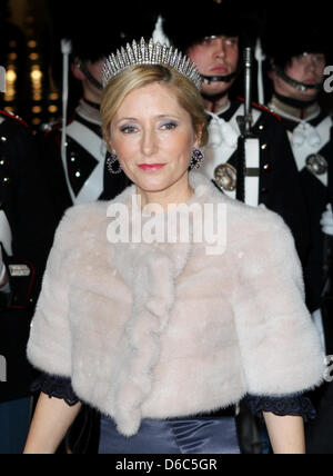 Crown Princess Marie-Chantal of Greece attends attends the gala performance on the occasion of the Queen Margrethe's 40th jubilee, in the Royal Concert Hall in Copenhagen, Denmark, 14 January 2012. Photo: Patrick van Katwijk / NETHERLANDS OUT Stock Photo