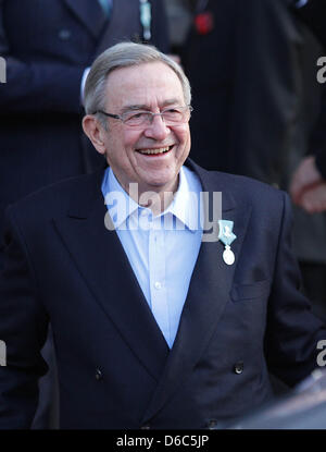 Former King Constantine II of Greece at Copenhagen City Hall, Denmark, 14 January 2012 during the celebration on the occasion of Queen Margrethe's 40th jubilee. Photo: Albert Nieboer / NETHERLANDS OUT Stock Photo