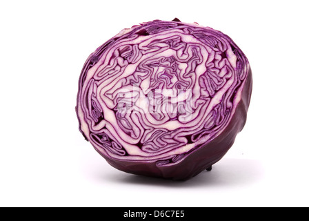 Red cabbage on a white background Stock Photo