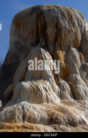 Orange spring mound, Yellowstone NP, Montana Stock Photo