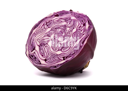 Red cabbage on a white background Stock Photo