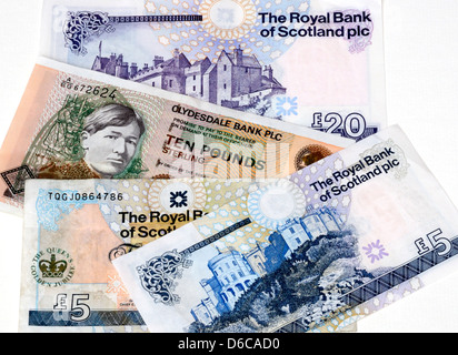 Scottish Bank Notes Stock Photo