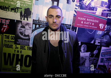 Portrait of musician, singer and songwriter, Charlie Brown backs at Under The Bridge Club, Chelsea Football Club, Fulham, UK. Stock Photo