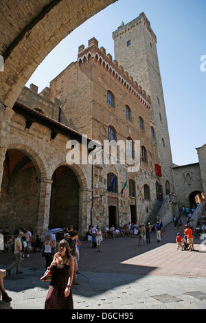 Palazzo Del Popolo, San Gimignano, Italy Stock Photo