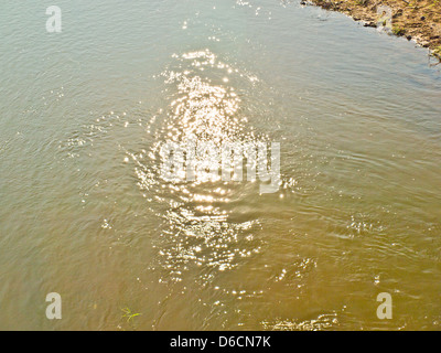 abstract background water mirror with waves Stock Photo
