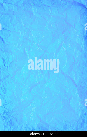 blue crumpled paper background or rough texture Stock Photo