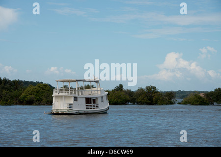 Brazil, Amazon, Alter Do Chao. Typical Amazon riverboat. Stock Photo