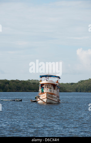 Brazil, Amazon, Alter Do Chao. Typical Amazon riverboat. Stock Photo