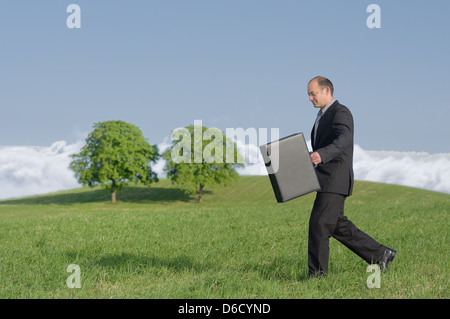 Businessman walking business sustainable concept Stock Photo
