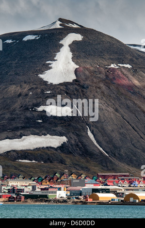 Town of Longyearbyen on Spitsbergen, Svalbard Archipelago, Norway Stock Photo