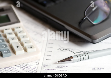 Stock market reports Stock Photo