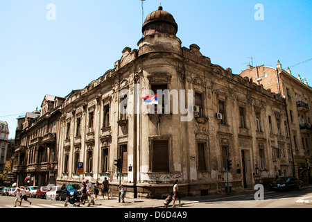 People walking on Belgrade Street Stock Photo