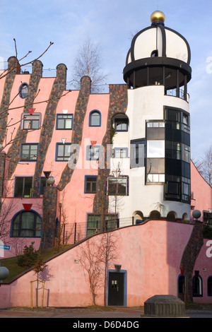 Magdeburg, Germany, the Greens citadel in the center Stock Photo