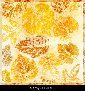 Abstract background, watercolor: leafs Stock Photo