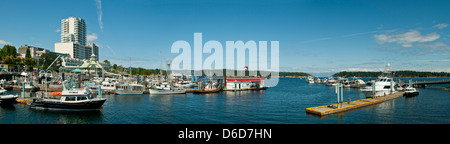 Nanaimo Boat Harbour, Vancouver Island, British Columbia, Canada Stock Photo